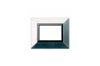 PLAQUE ZAMA 44 RECTANGULAIRE NICKEL BROSSE 3 MODULES