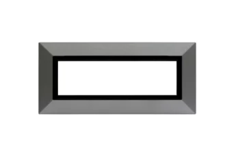 PLAQUE ZAMA 44 RECTANGULAIRE ARGENT OPAQUE 7 MODULES