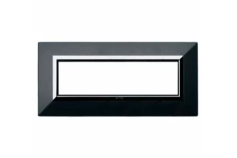 PLAQUE ZAMA 44 RECTANGULAIRE GRIS FONCE METALLISE 7 MODULES
