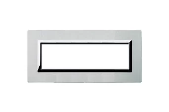 PLAQUE VERA 44 RECTANGULAIRE ALUMINIUM NATUREL BROSSE 7 MODULES