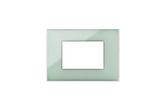 PLAQUE YOUNG 44 RECTANGULAIRE VERT SAUGE 3 MODULES