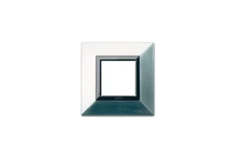 PLAQUE ZAMA 44 CARREE NICKEL BROSSE 2 MODULES