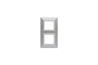 PLAQUE ZAMA 44 CARREE BLANC METALLISE 2+2 MODULES