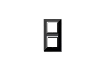 PLAQUE ZAMA 44 CARREE NOIR ABSOLU 2+2 MODULES