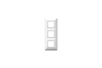 PLAQUE ZAMA 44 CARREE BLANC 2+2+2 MODULES
