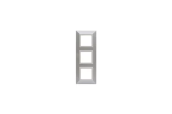 PLAQUE ZAMA 44 CARREE BLANC METALLISE 2+2+2 MODULES