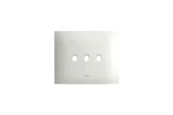 PLAQUE SMART 44 NEW STYLE RECTANGULAIRE EN METAL BLANC 3 MODULES 3 COMMANDES