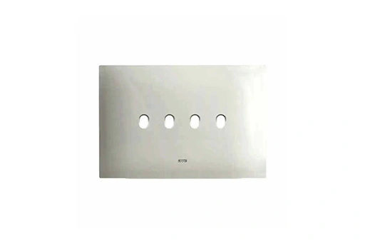 PLAQUE SMART 44 NEW STYLE RECTANGULAIRE EN METAL BLANC 4 MODULES 4 COMMANDES