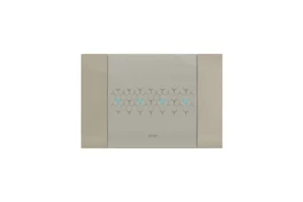 PLAQUE SMART TOUCH 44 RECTANGULAIRE EN METAL TAUPE 4 MODULES (JUSQU'À 7 COMMANDES)