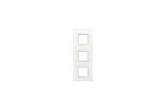 PLAQUE VERA 44 CARREE EN VERRE BLANC 2+2+2 MODULES