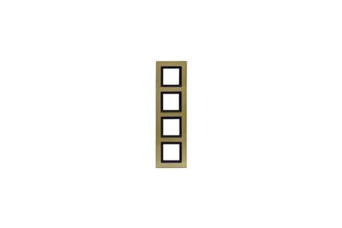 PLAQUE VERA 44 CARREE EN VERRE GOLD 2+2+2+2 MODULES