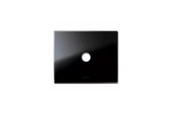 PLAQUE NEW STYLE RECTANGULAIRE EN VERRE NOIR ABSOLU 3 MOD 1COM