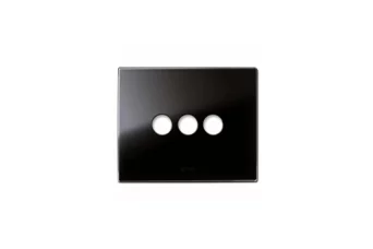 PLAQUE NEW STYLE RECTANGULAIRE EN VERRE NOIR ABSOLU 3 MOD