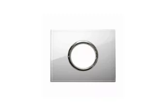 PLAQUE NEW STYLE RECTANGULAIRE EN VERRE BLANC POUR  2P+T