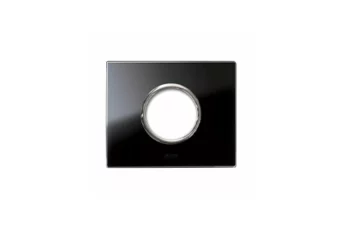 PLAQUE NEW STYLE RECTANGU. EN VERRE NOIR ABSOLU POUR 2P+T