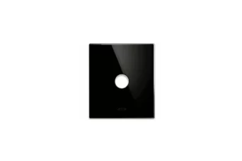 PLAQUE NEW STYLE CARREE EN VERRE NOIR 1 COMMANDE