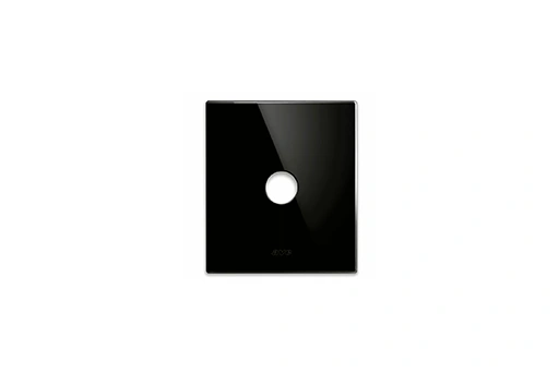 PLAQUE NEW STYLE CARREE EN VERRE NOIR 1 COMMANDE