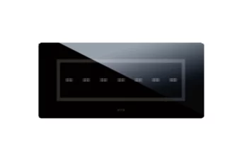 PLAQUE VERA 44 TOUCH RECTANGULAIRE NOIR ABSOLU 7 COMMANDES