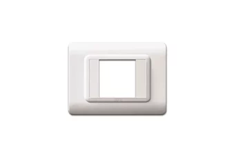 PLAQUE TECHNOPOLYMERE 44 RECTANGULAIRE BLANC 2 MODULES