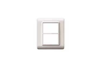 PLAQUE TECHNOPOLYMERE 44 RECTANGULAIRE BLANC 3+3 MODULES