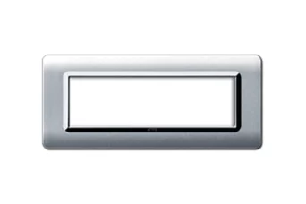 PLAQUE TECHNOPOLYMERE 44 RECTANGULAIRE ALLUMIA AVEC CADRE CHROME 7 MODULES