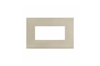 PLAQUE SMART 44 RECTANGULAIRE EN METAL TAUPE 7 MODULES