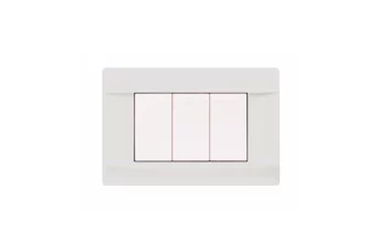 PLAQUE PENCHE 3 TROUS BLANC GLACE