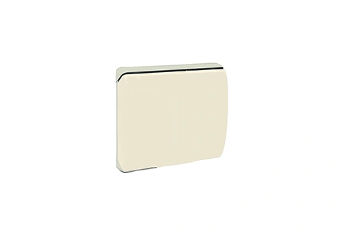 PLAQUE ETANCHE ENCASTREE CARREE 1 MODULE S45 COUVERCLE RIGIDE IVOIRE